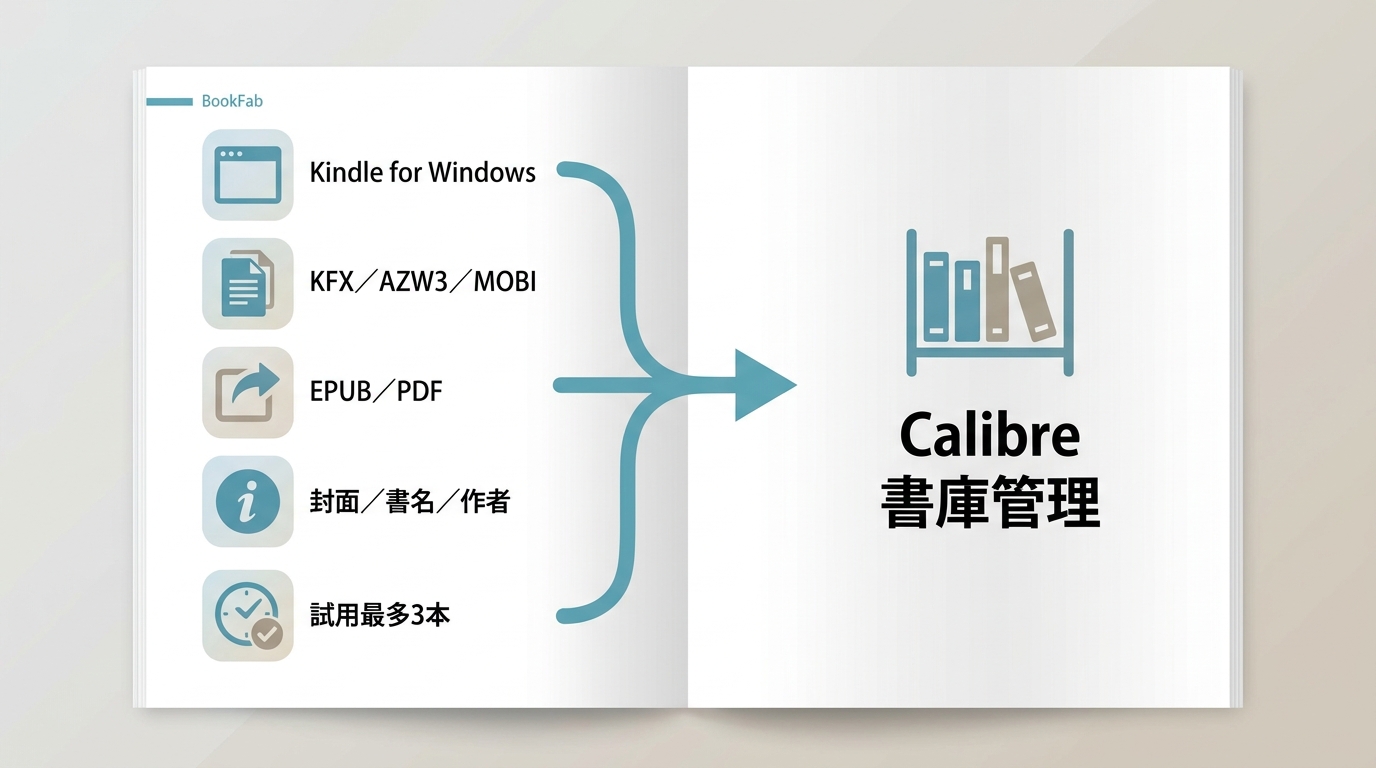 BookFab支援KFX、AZW3、MOBI轉EPUB或PDF,試用最多3本