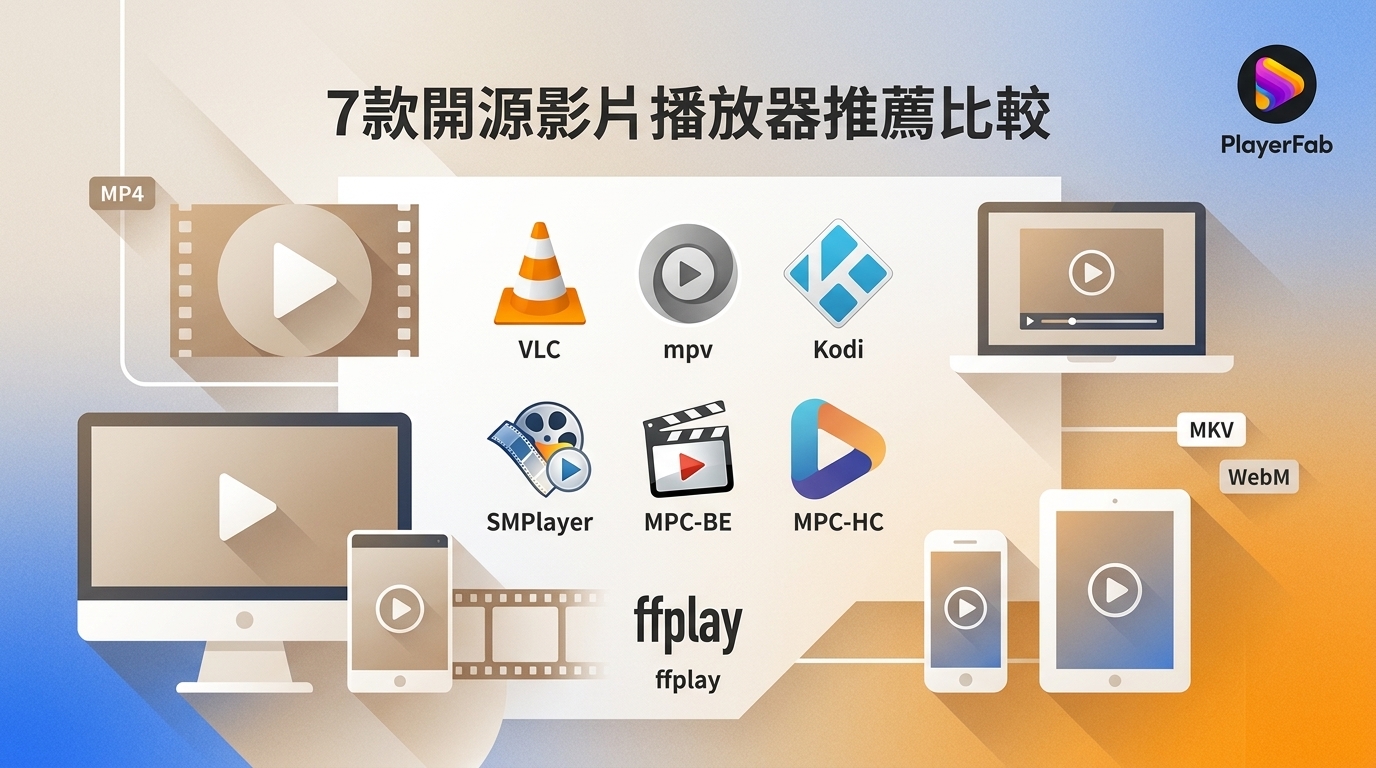 開源影片播放器怎麼選:VLC、mpv、Kodi與Windows輕量播放器比較