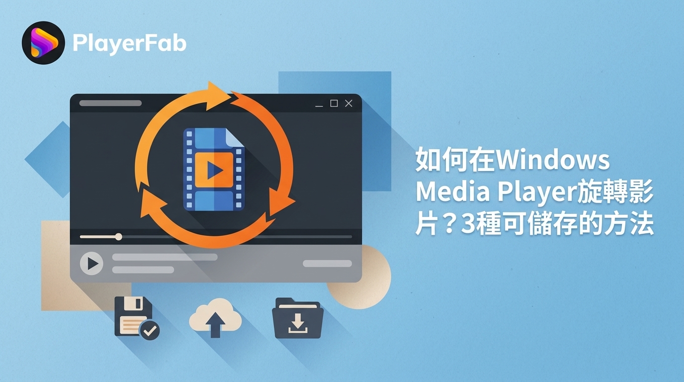Windows Media Player怎麼旋轉影片:PlayerFab、Clipchamp與VLC操作方法