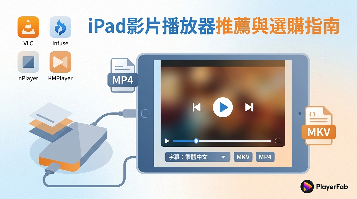 2026年4款iPad影片播放器推薦：MKV、4K、字幕、NAS與外接硬碟比較