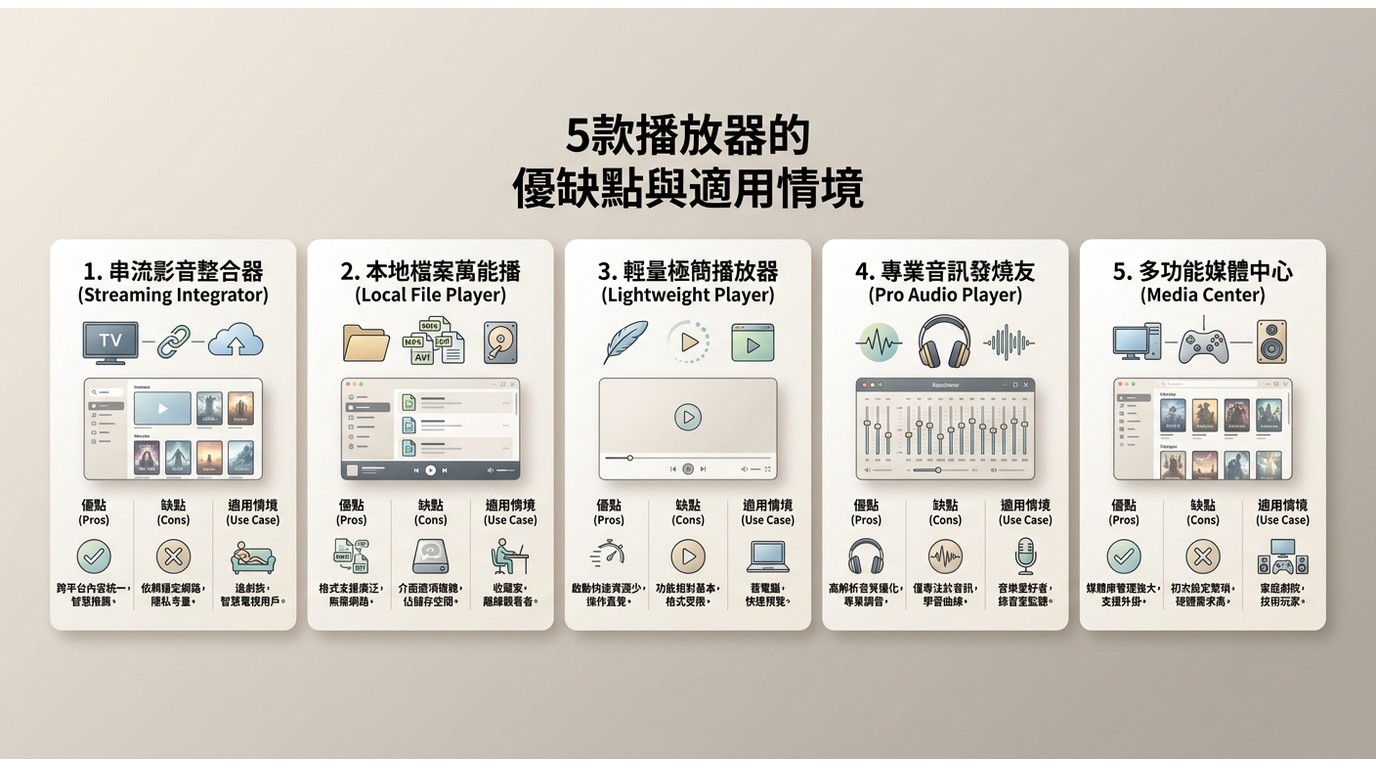 Windows 11依MP4、HEVC、字幕與Blu-ray需求選擇媒體播放器