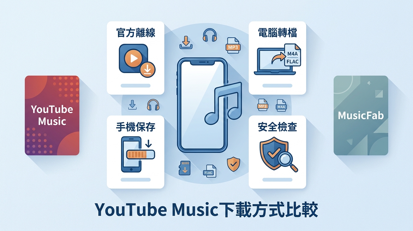 YouTube Music免費下載：官方離線、MP3與4種下載方式比較