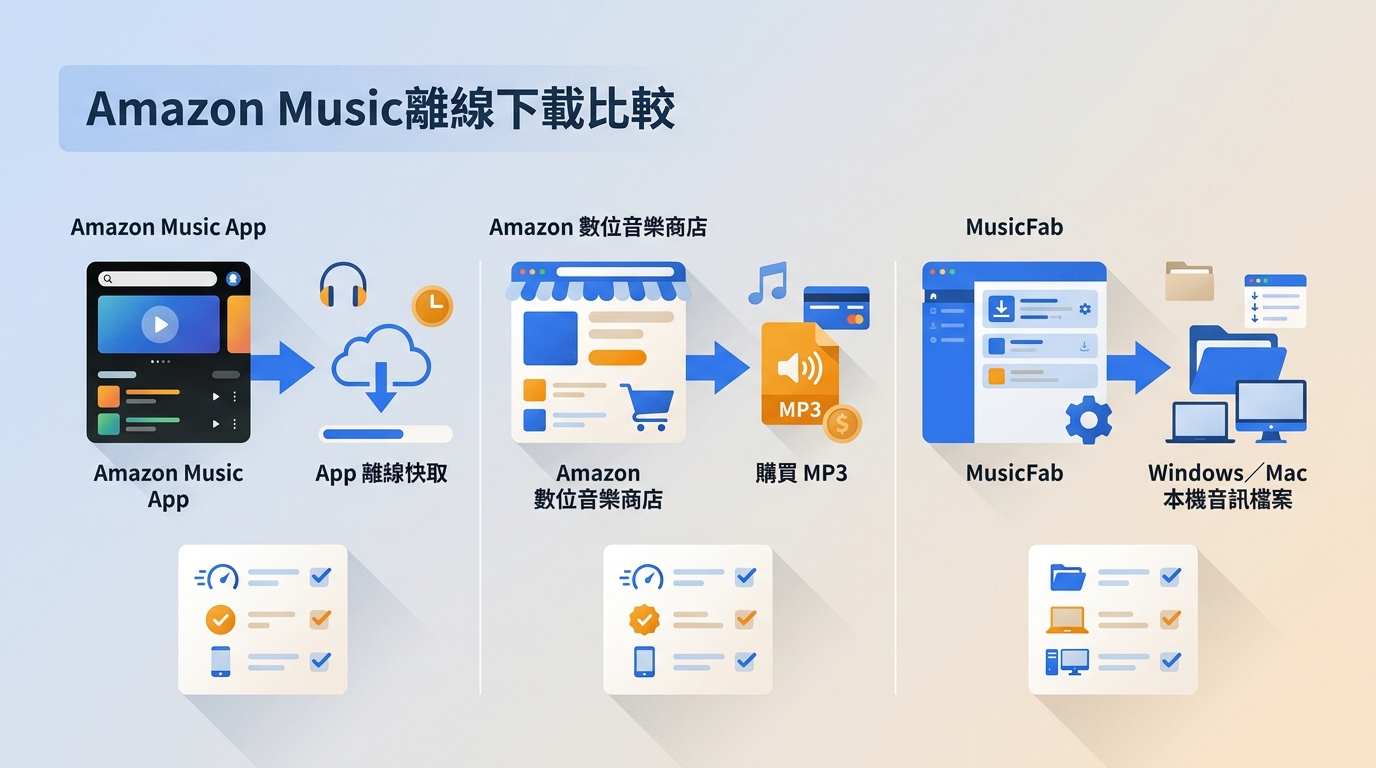 Amazon Music臺灣下載:3種離線與MP3方式比較