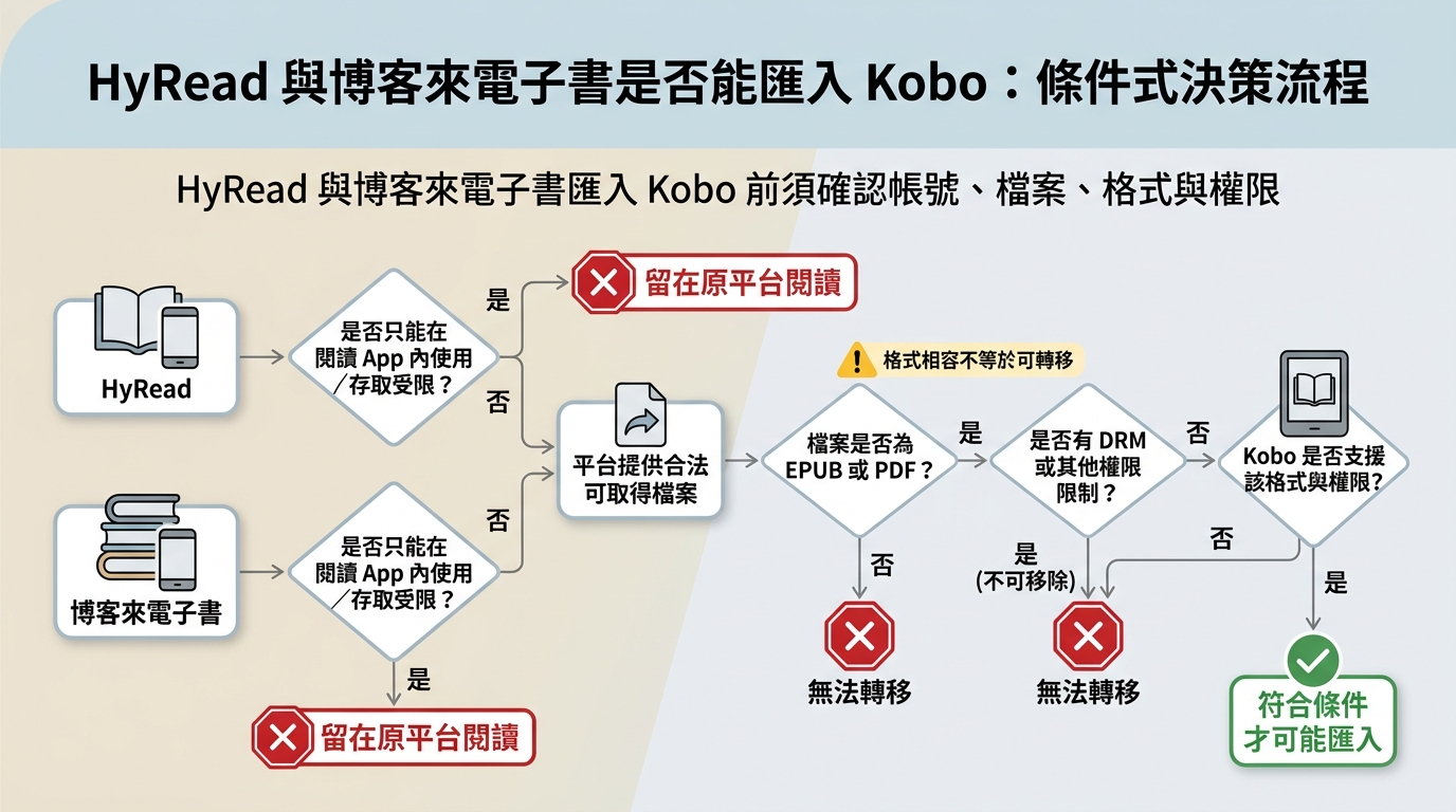 HyRead與博客來電子書是否能在Kobo閱讀