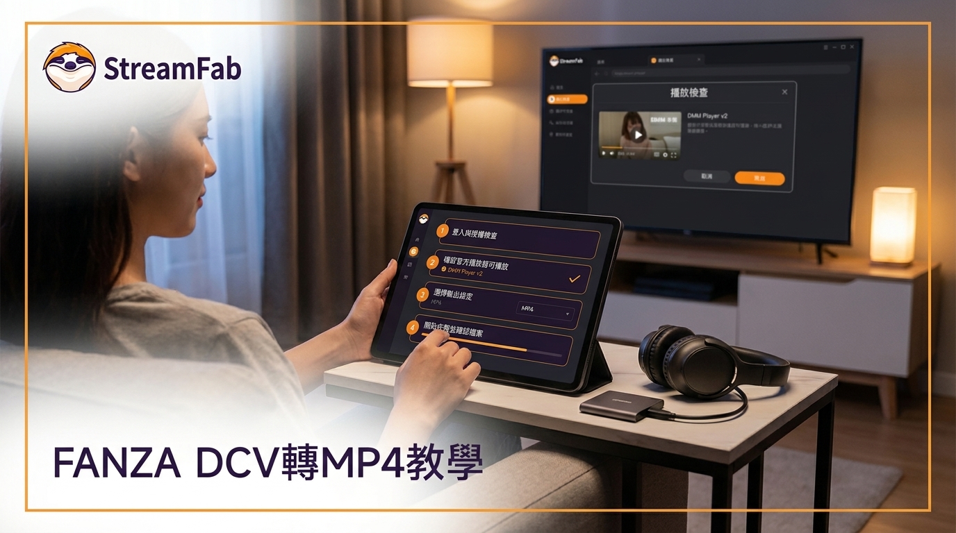 FANZA DCV轉MP4:4步驟、播放器檢查與排錯