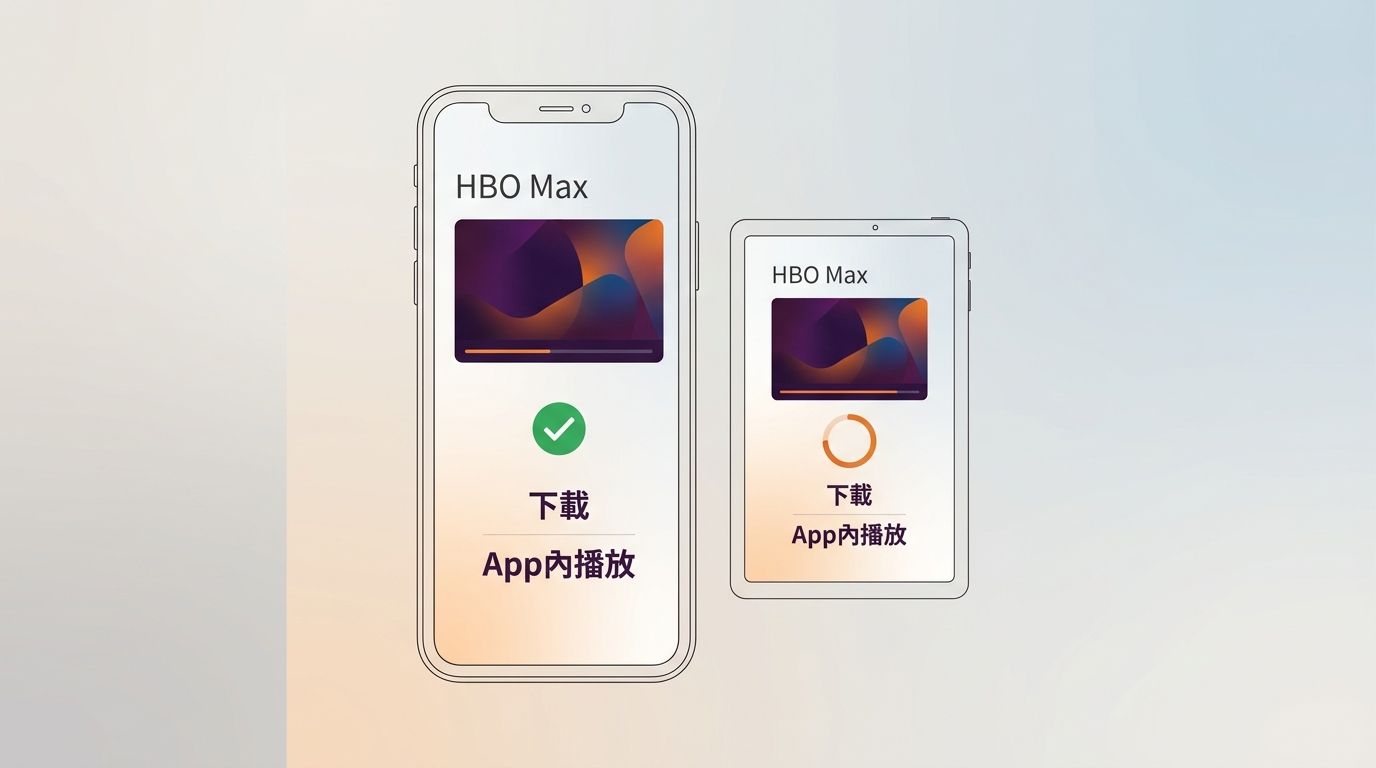 HBO Max行動App顯示下載按鈕與離線播放內容