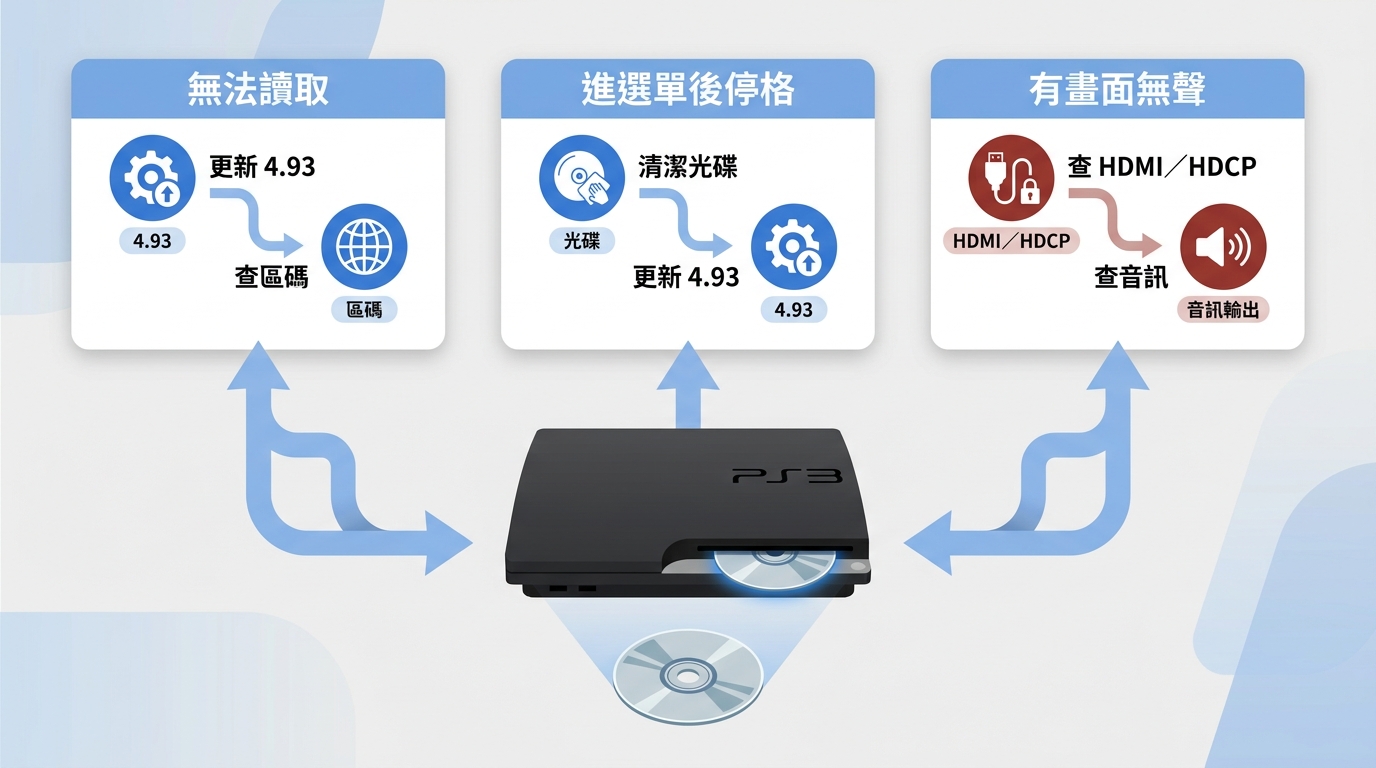PS3藍光播放故障排查流程