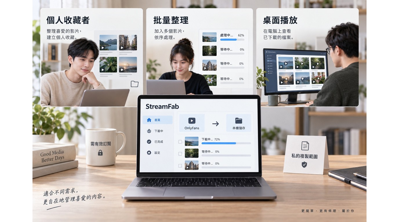 StreamFab OnlyFans下載器適合誰？