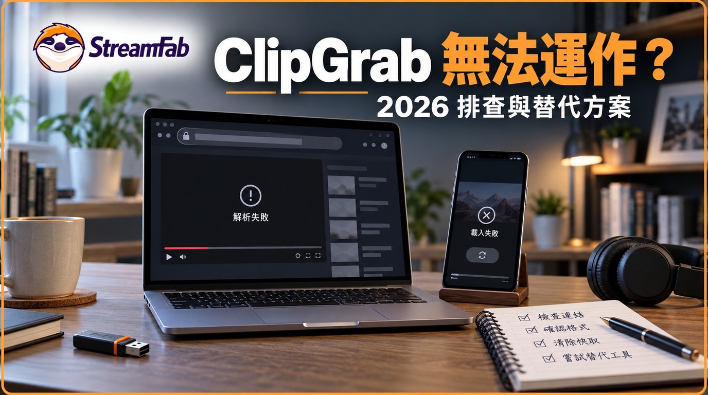 ClipGrab無法運作？錯誤代碼403、無法下載原因與解決方法