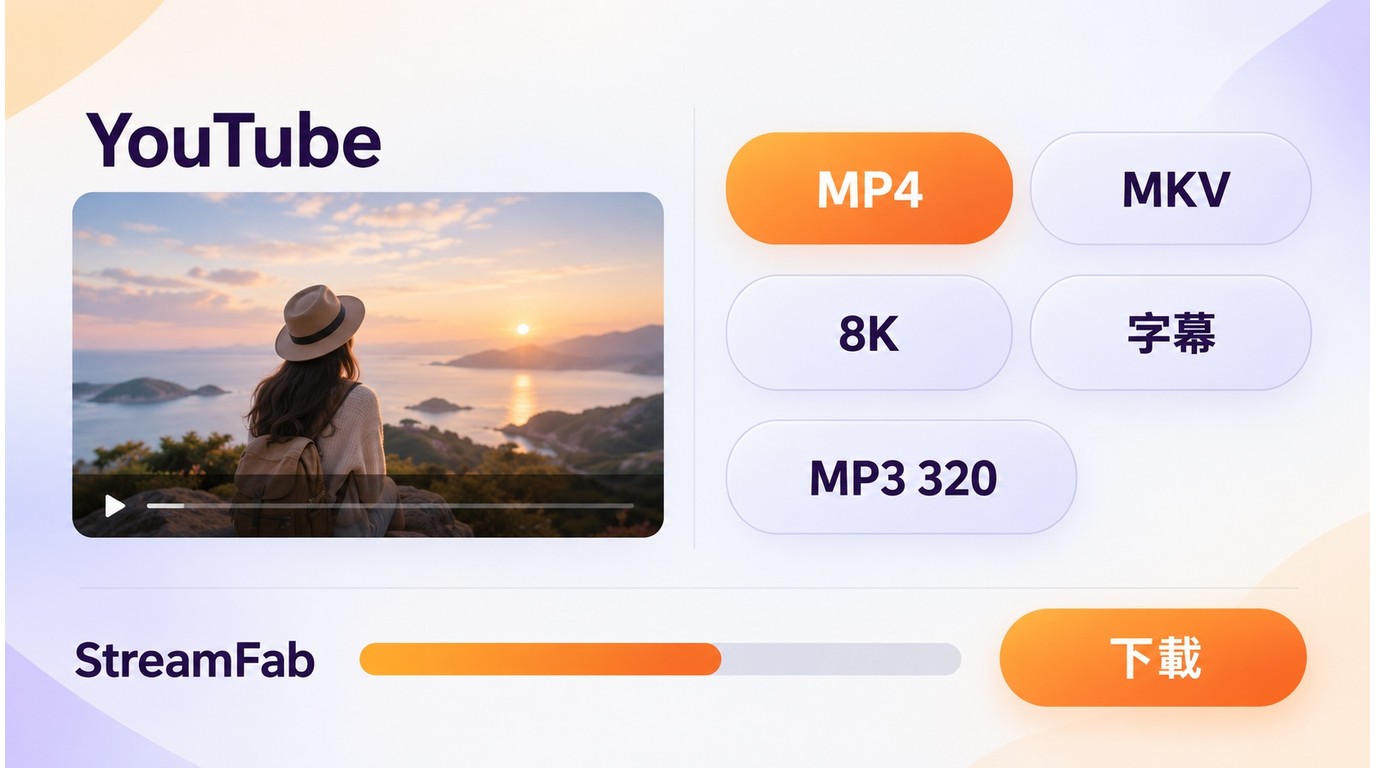 StreamFab YouTube Downloader Pro 的 YouTube 輸出格式、字幕與下載設定
