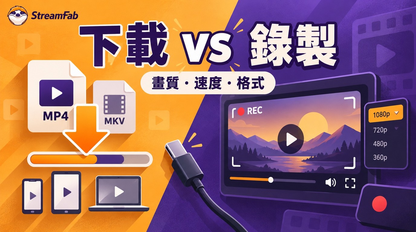 下載與錄製有何不同？畫質、速度、MP4與裝置方法一次看懂