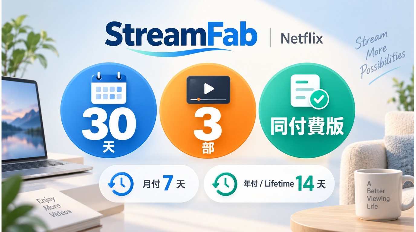 Netflix下載器試用額度、影片數量與方案限制比較