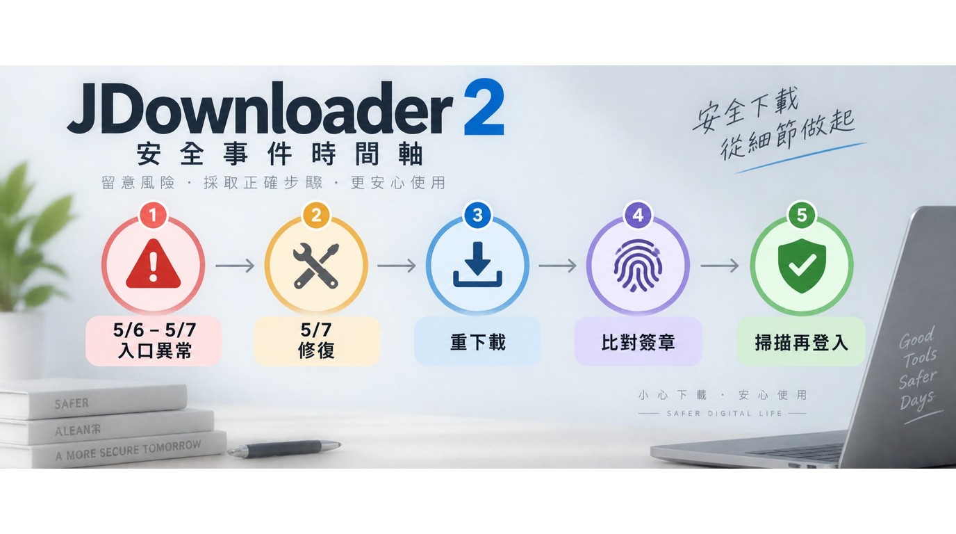 JDownloader 2 2026年官方下載連結事件與安全檢查步驟