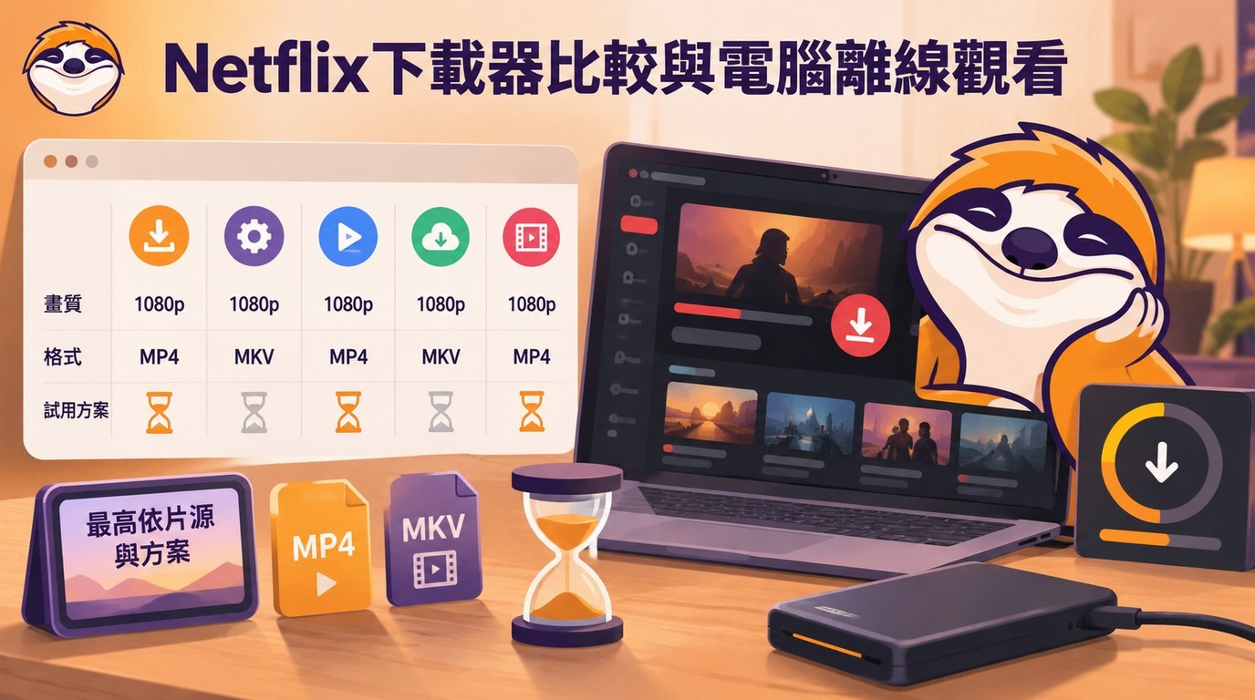 2026年5款Netflix下載器比較：畫質、格式、試用與電腦離線觀看