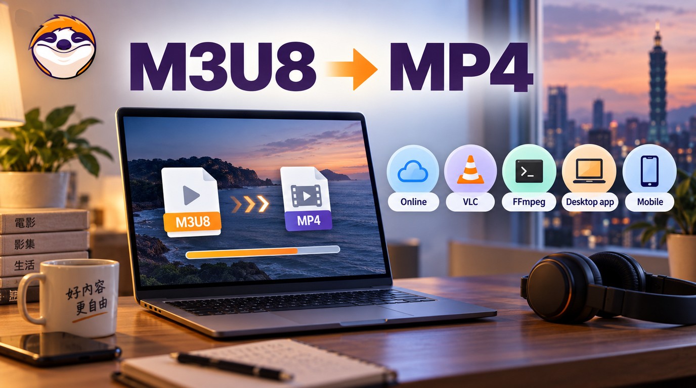 M3U8轉MP4的5種方法：線上、VLC、FFmpeg、桌機與手機