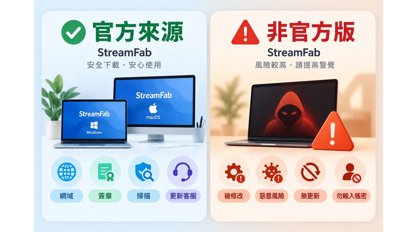 StreamFab官方安裝檔與非官方版本的安全風險對比