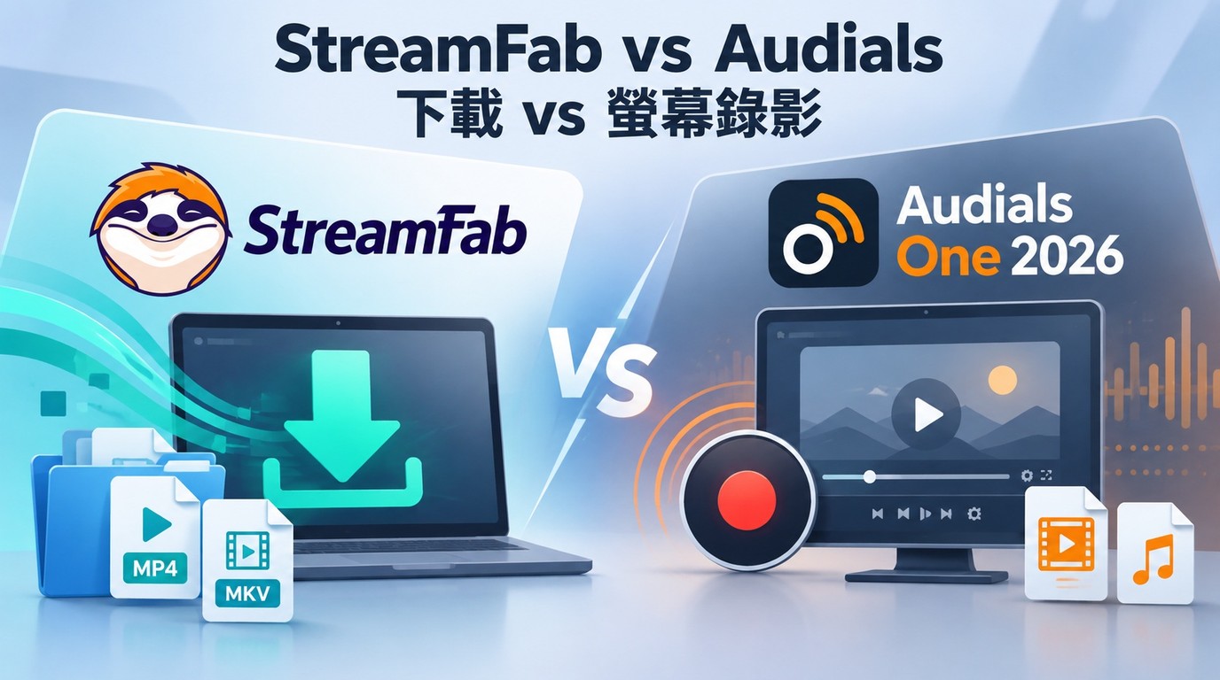 StreamFab vs Audials One 2026比較:下載、錄影、畫質與批次差異