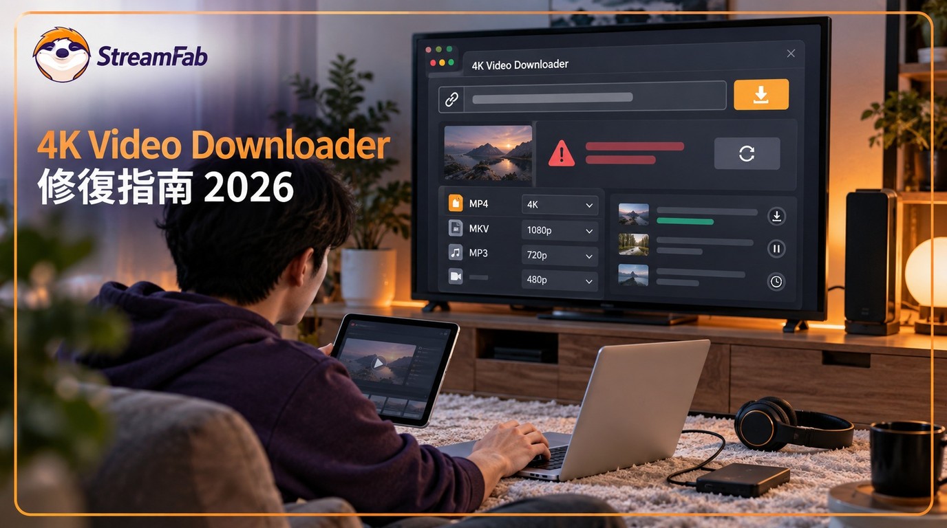 4K Video Downloader無法下載或解析?2026排障步驟與格式修復