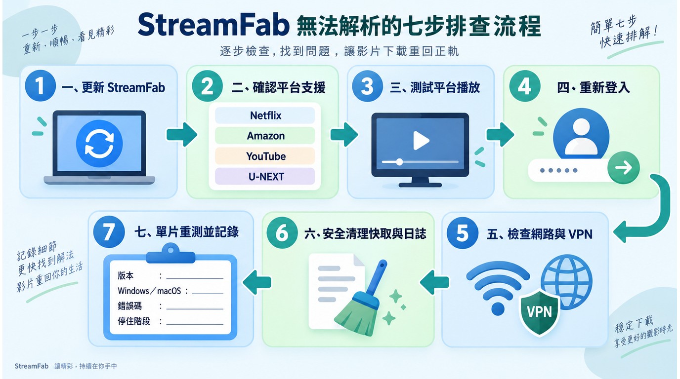 StreamFab無法解析影片URL的7步排查流程